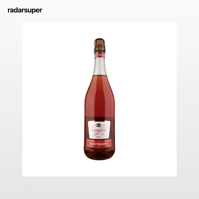 SANT"ORSOLA  Vino rosado italiano tipo lambrusco con IGT Emilia lambrusco SANT"ORSOLA botella de 75 cl.