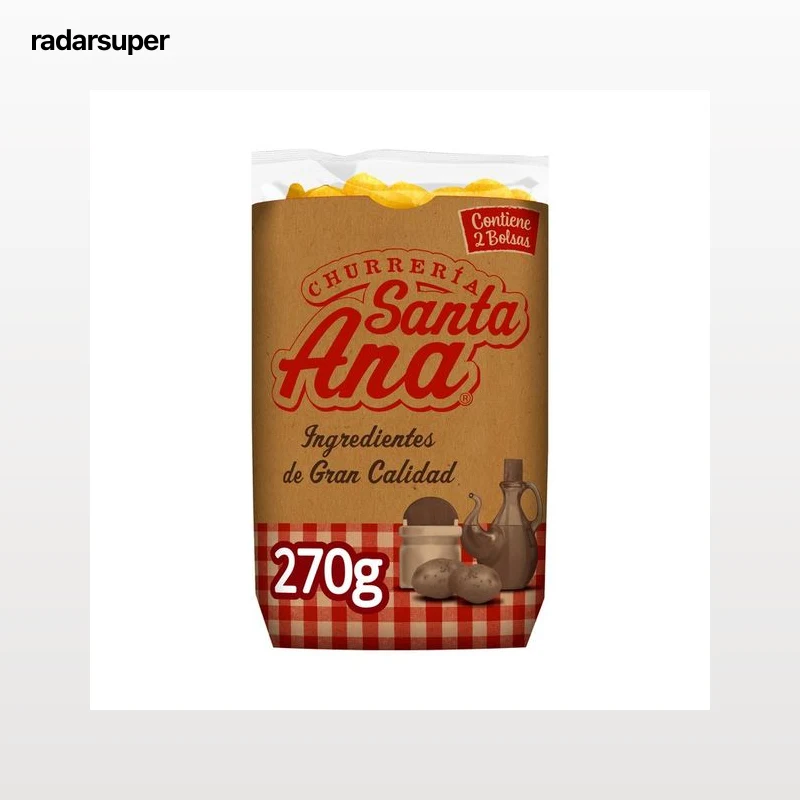 SANTA ANA Patatas fritas artesanas bolsa de 2 uds x 135 g.