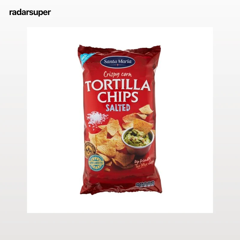 SANTA MARÍA Nachos de maíz originales, bolsa de 475 g.