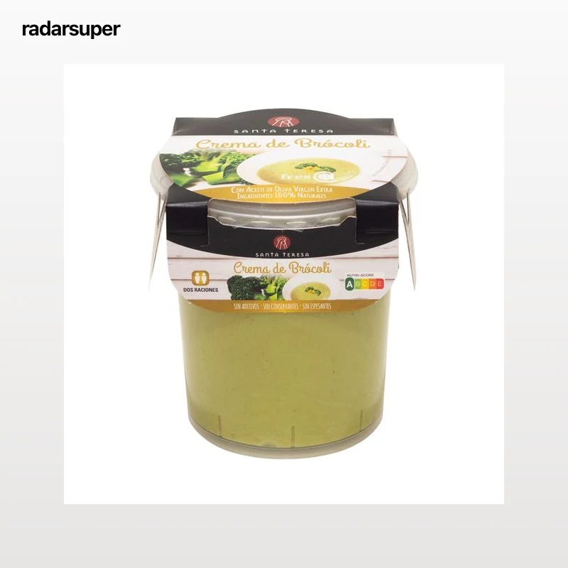 SANTA TERESA Crema de brocolí elaborada con ingredientes 100% naturales SANTA TERESA 400 ml.