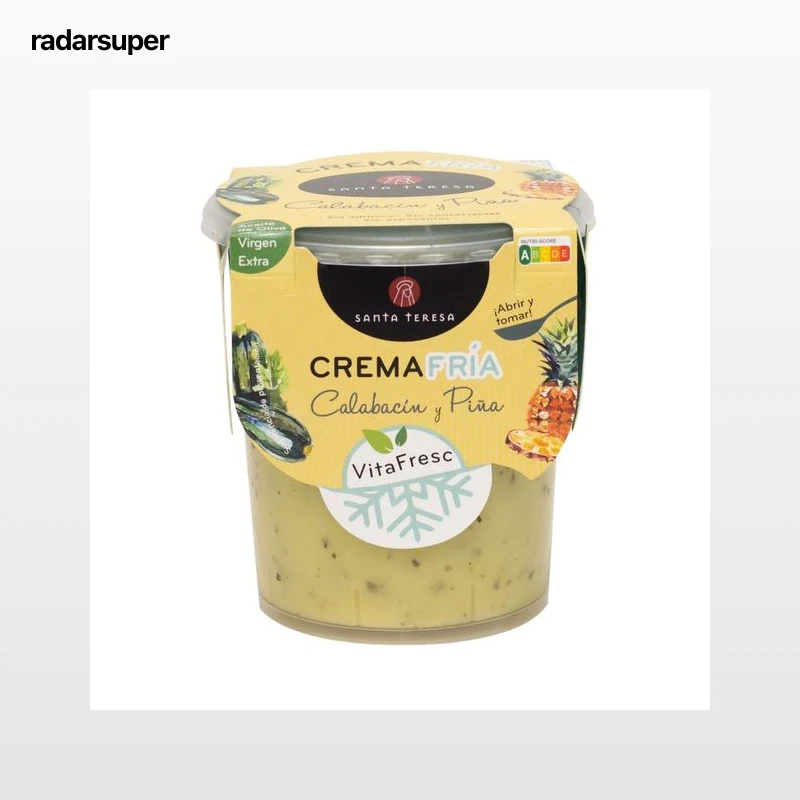 SANTA TERESA Crema fría de calabacín y piña, lista para tomar SANTA TERESA 400 ml.