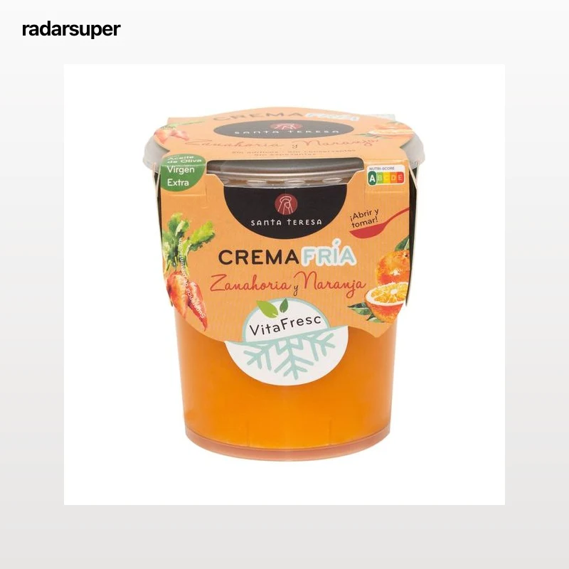 SANTA TERESA Crema fría de zanahoria y naranja, lista para tomar SANTA TERESA 400 ml.