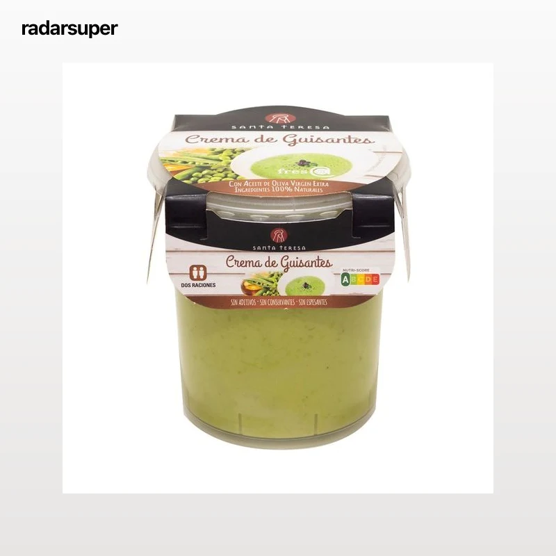 SANTA TERESA Crema de guisantes elaborada con ingredientes 100% naturales 400 ml.