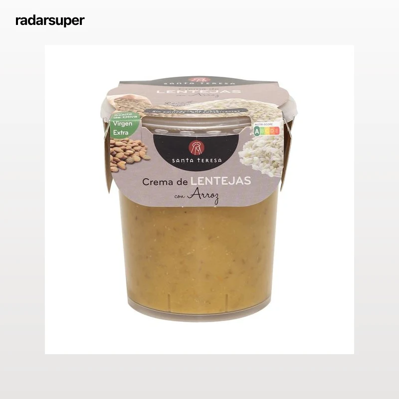 SANTA TERESA Crema de lentejas con arroz 400 g.