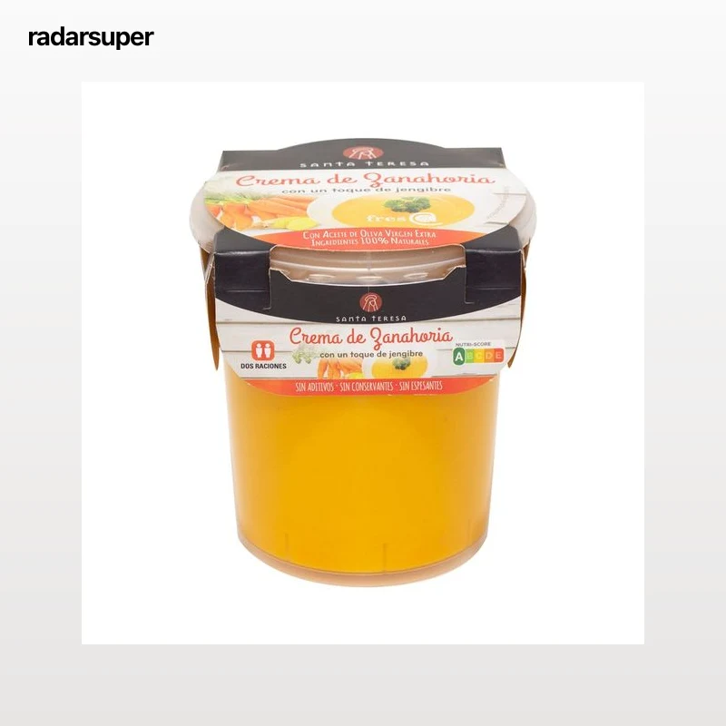 SANTA TERESA Crema de zanahoria con un toque de jenjibre, elaborada con ingredientes 100% naturales SANTA TERESA 400 ml.