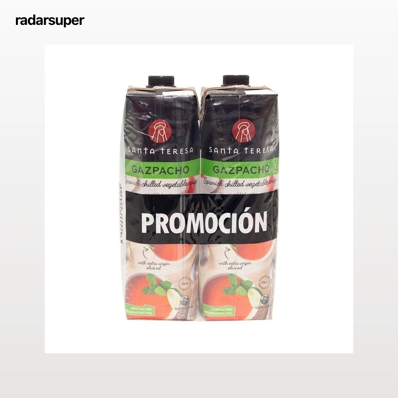 SANTA TERESA Gazpacho elaborado a partir de hortalizas frescas de primera calidad SANTA TERESA 2 x 1l.