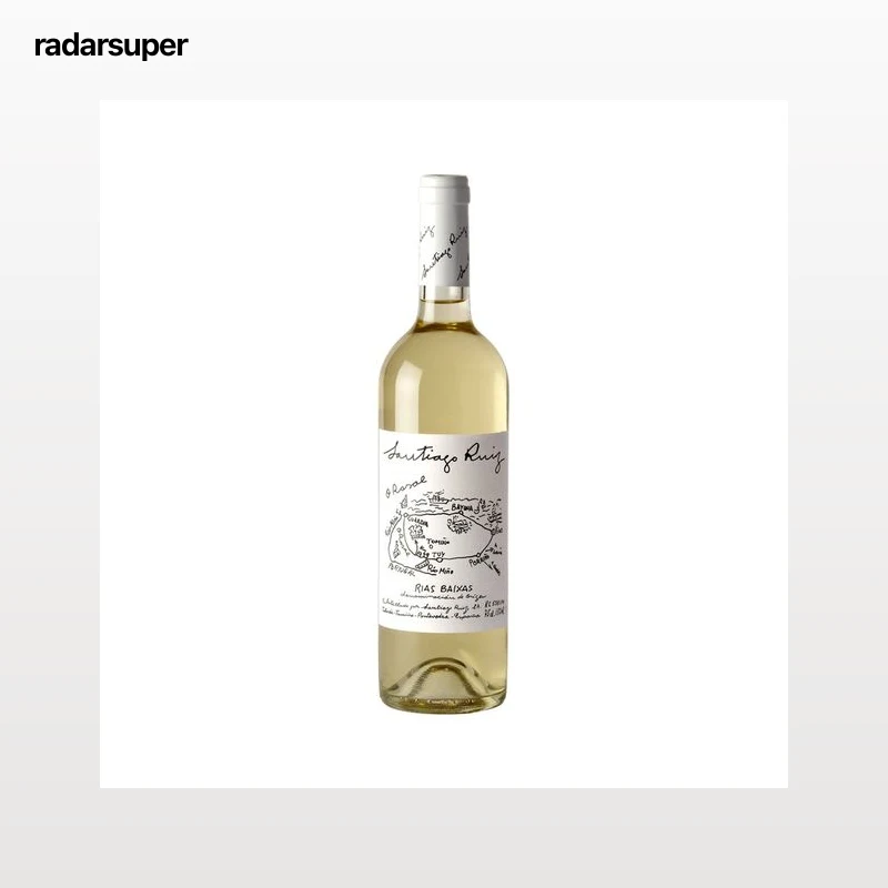 SANTIAGO RUIZ  Vino  blanco con D.O. Rías Baixas botella 75 cl.
