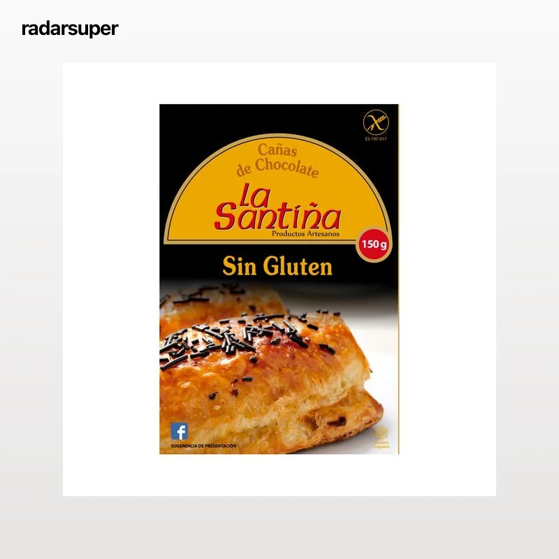 LA SANTIÑA Cañas de chocolate congeladas, elaboradas sin gluten LA SANTIÑA 150 g.