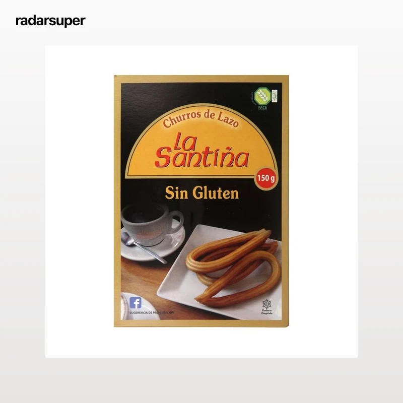 LA SANTIÑA Churros con forma de lazo, precocinados, ultracongelados y sin gluten 150 g.