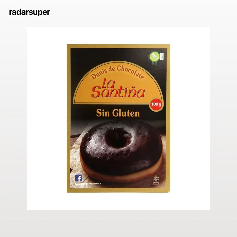 LA SANTIÑA Rosquilla de chocolate, congelada y elaborada sin gluten LA SANTIÑA 100 g.