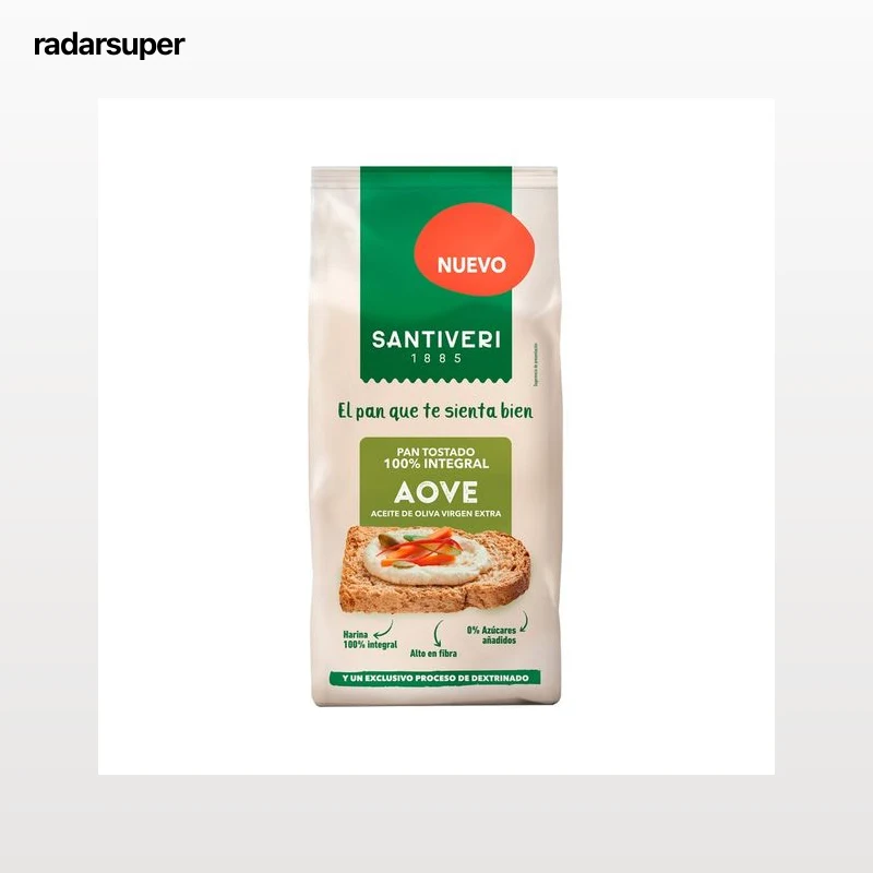 SANTIVERI Aveo Pan tostado 100% integral 200g.