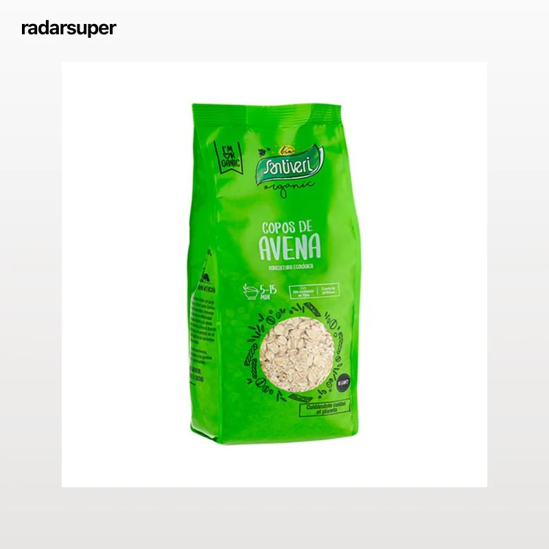 SANTIVERI Copos de avena integral de agricultura ecológica 500 g.