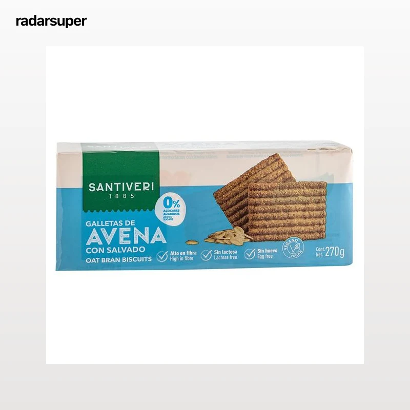 SANTIVERI Galletas de avena con salvado 270 g.