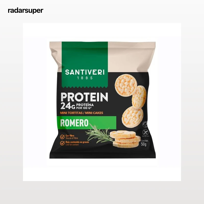 SANTIVERI Mini tortitas protein romero 50 g.