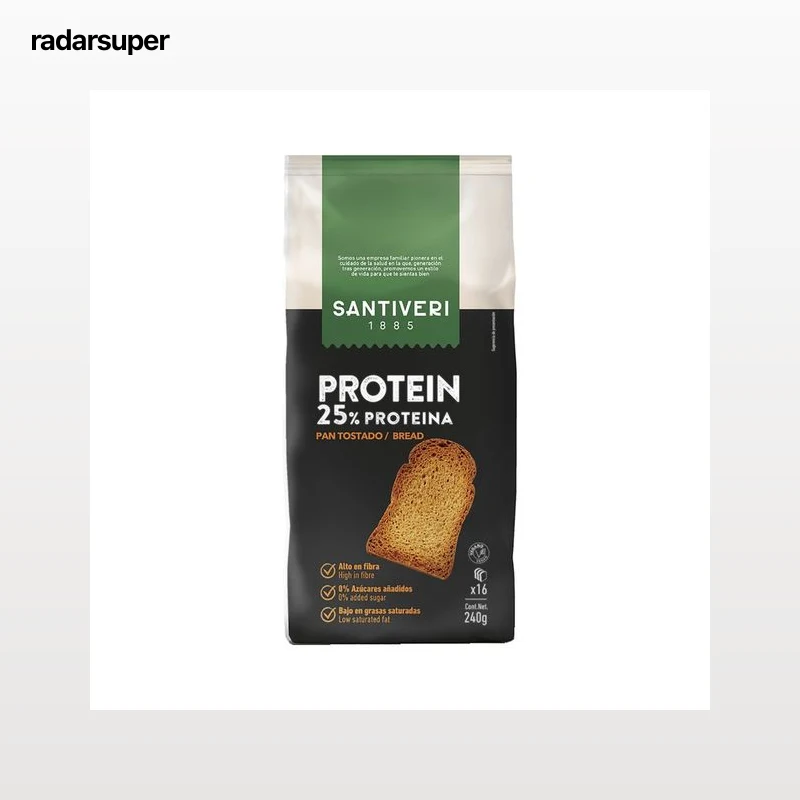 SANTIVERI Pan tostado Proteico 240 g.