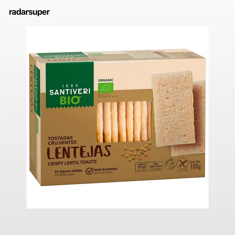SANTIVERI Tostadas sin gluten de lentejas BIO 100 g.