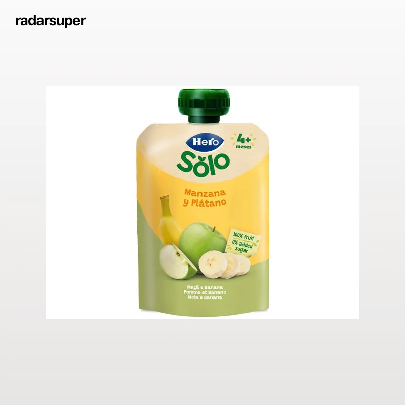 SAQUETA FRUTA HERO BABY MAÇÃ E BANANA 100G