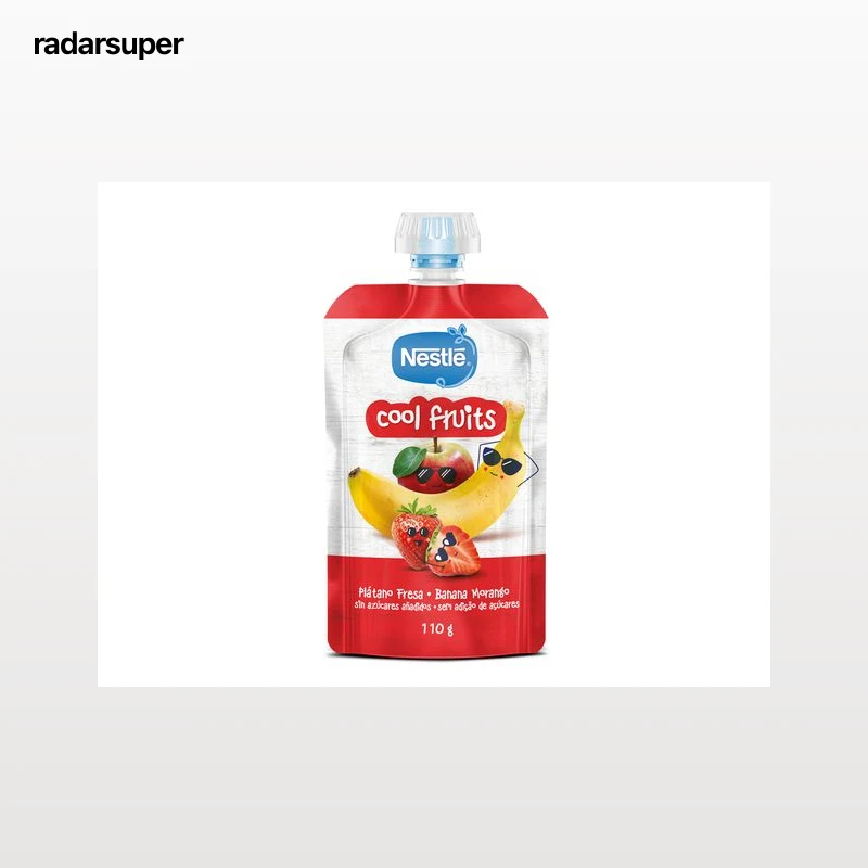 SAQUETA FRUTA NESTLÉ COOL FRUITS BANANA E MORANGO 110G