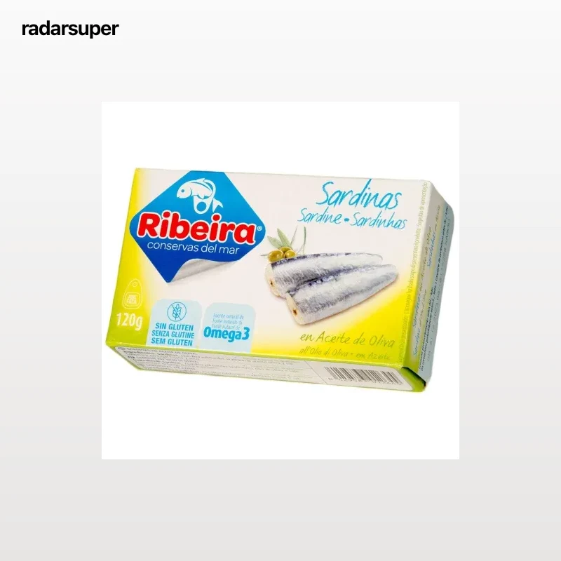 Sardinas en aceite de oliva Ribeira sin gluten 85 g.
