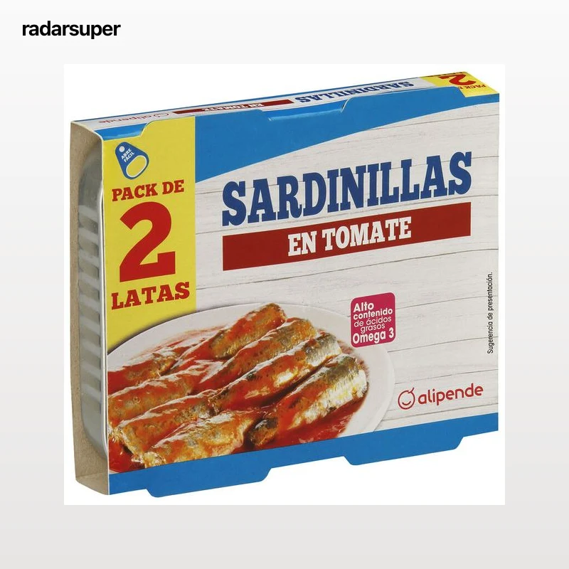 Sardinilla en tomate pack de 2 latas Alipende 62g