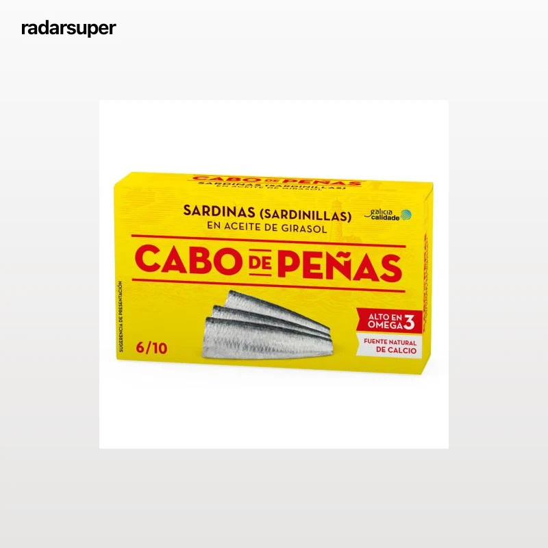 Sardinillas en aceite de girasol Cabo de Peñas 62 g.