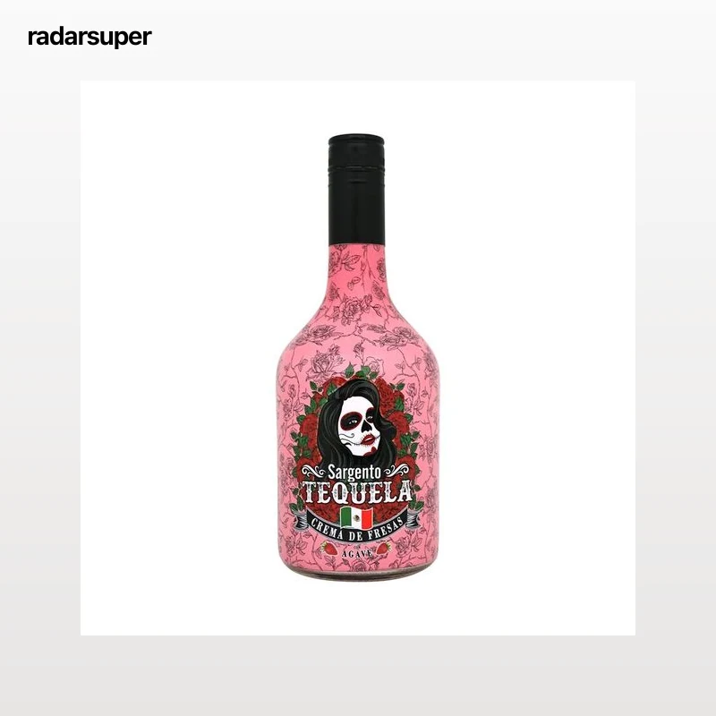 SARGENTO TEQUELA Crema de fresas con un toque de Agave (de origen Mexicano) SARGENTO TEQUELA botella de 70 cl.