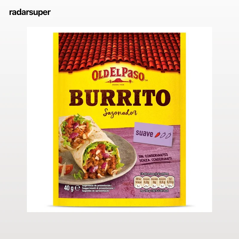Sazonador para burritos suave Old El Paso 40 g