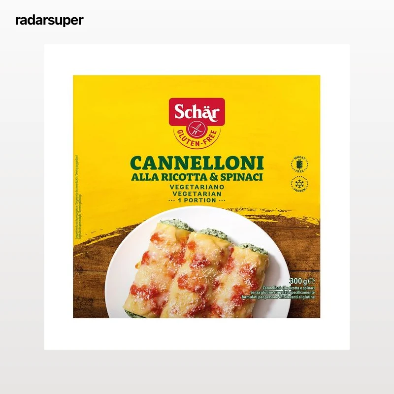 SCHÄR Canelones sin gluten rellenos de queso Ricotta y espinacas 300 g.