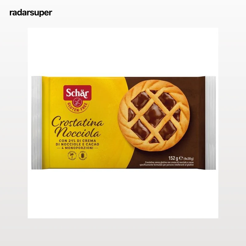 SCHAR Galleta tartaleta con crema de avellanas, sin gluten 4 x 38 g.