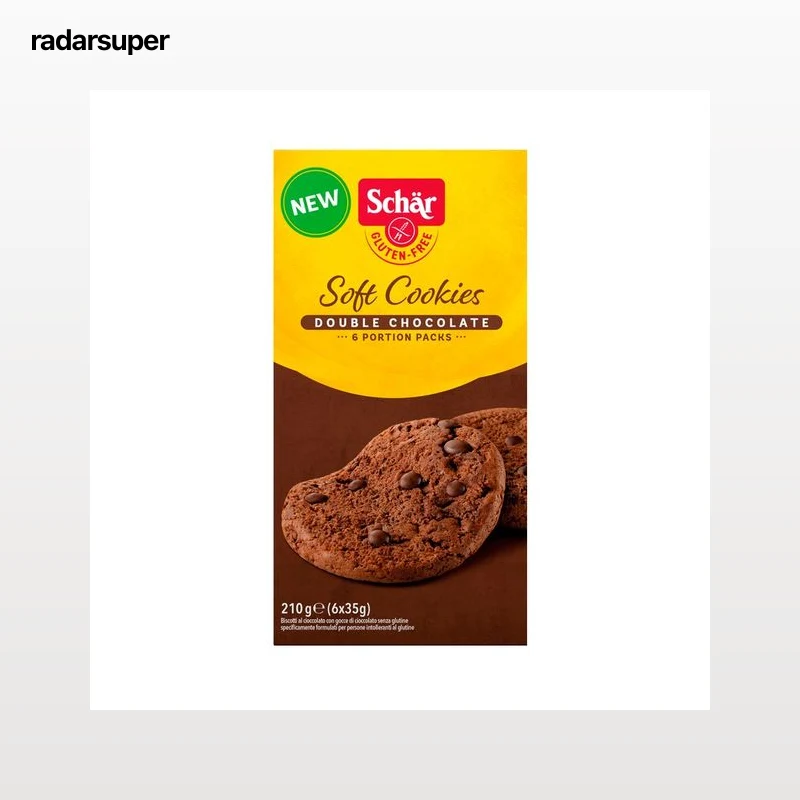 SCHÄR Galletas (cookies) doble chocolate, elaboradas sin gluten 6 x 35 g.