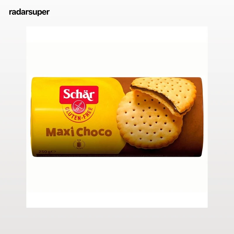 SCHÄR Galletas sin gluten rellenas de cacao Maxi choco 250 g.