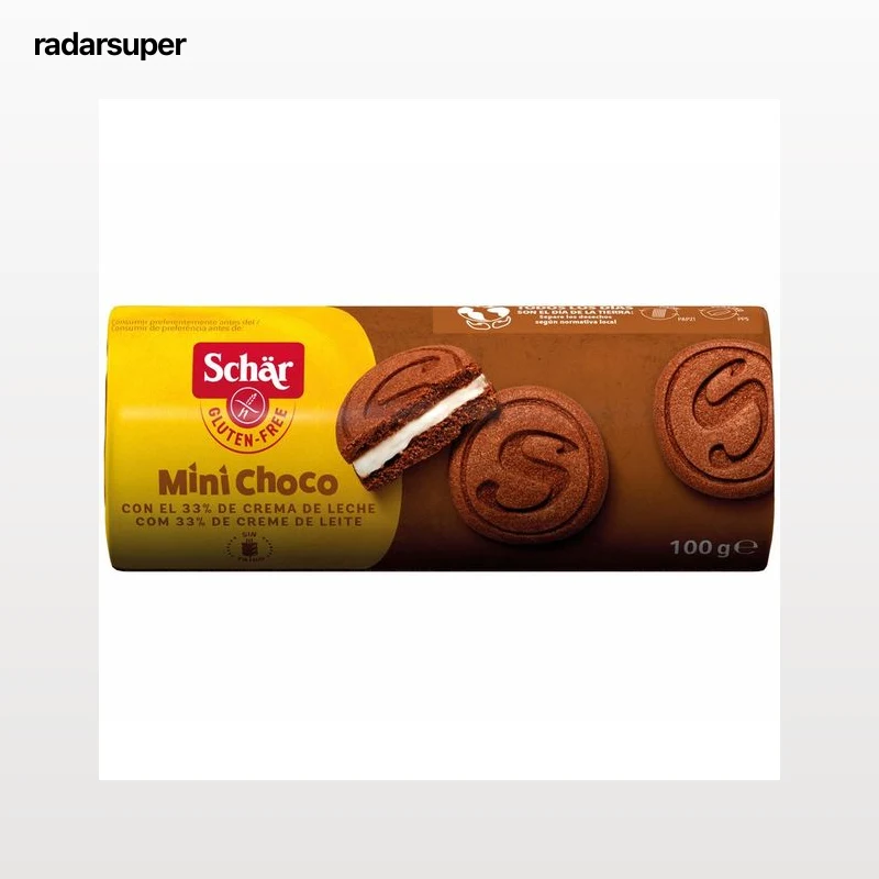 SCHÄR Galletas sin gluten rellenas de vainilla Mini choco 100 g.