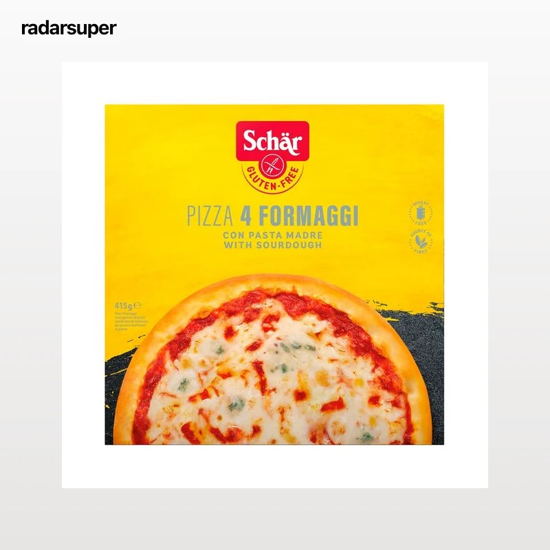 SCHÄR Pizza congelada a los 4 quesos elaborada sin gluten 415 g.