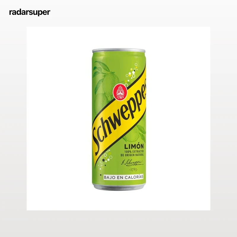 SCHWEPPES Refresco de limón lata de 33 cl.