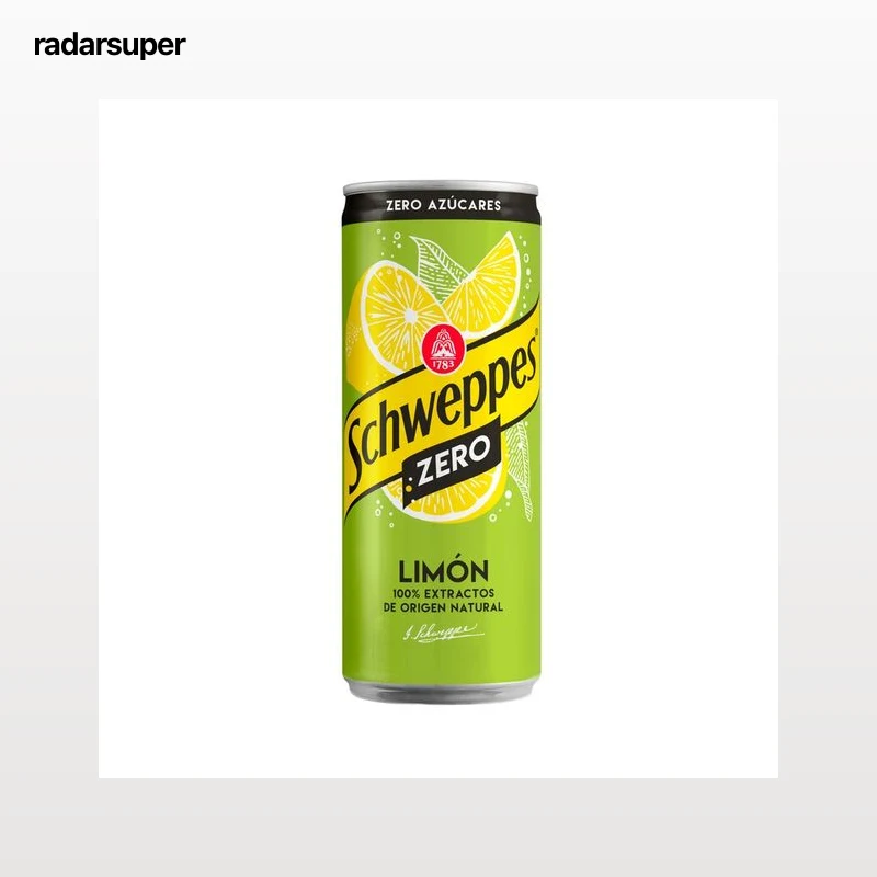 SCHWEPPES ZERO  Refresco de limón lata de 33 cl.