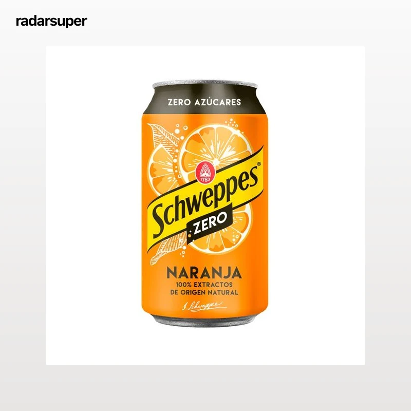 SCHWEPPES ZERO Refresco de naranja Zero lata de 33 cl.