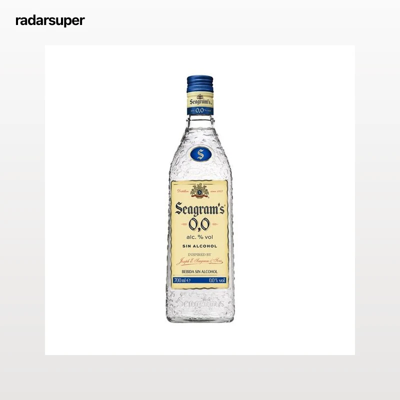 Seagram´s 0,0 Bebida sin alcohol, tipo Dry Gin botella 70 cl.