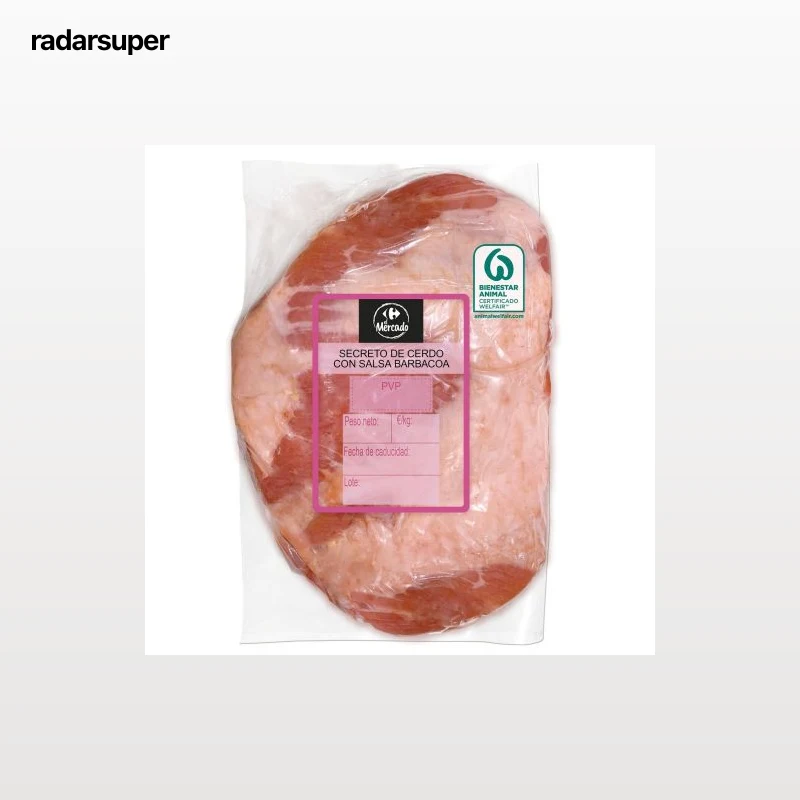Secreto de cerdo con salsa barbacoa Carrefour El Mercado 700 g aprox