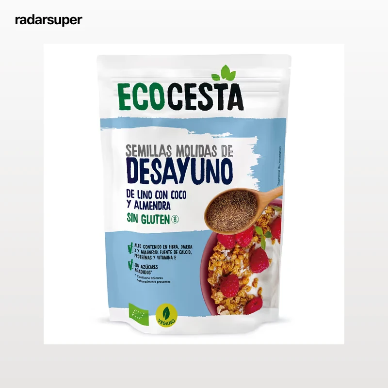 Semillas molidas de lino con coco y almendra Ecocesta 200 g