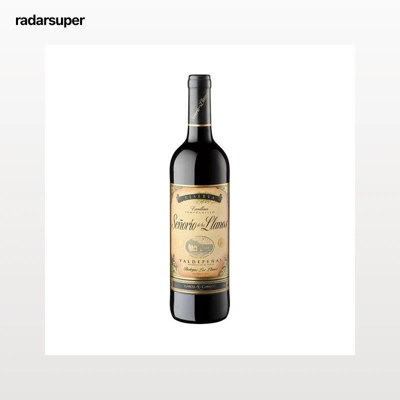 SEÑORÍO DE LOS LLANOS  Vino tinto reserva con D.O. Valdepeñas botella 75 cl.