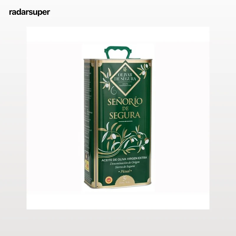 SEÑORIO DE SEGURA Aceite de oliva virgen extra D.O.P Segura lata de 5 L.
