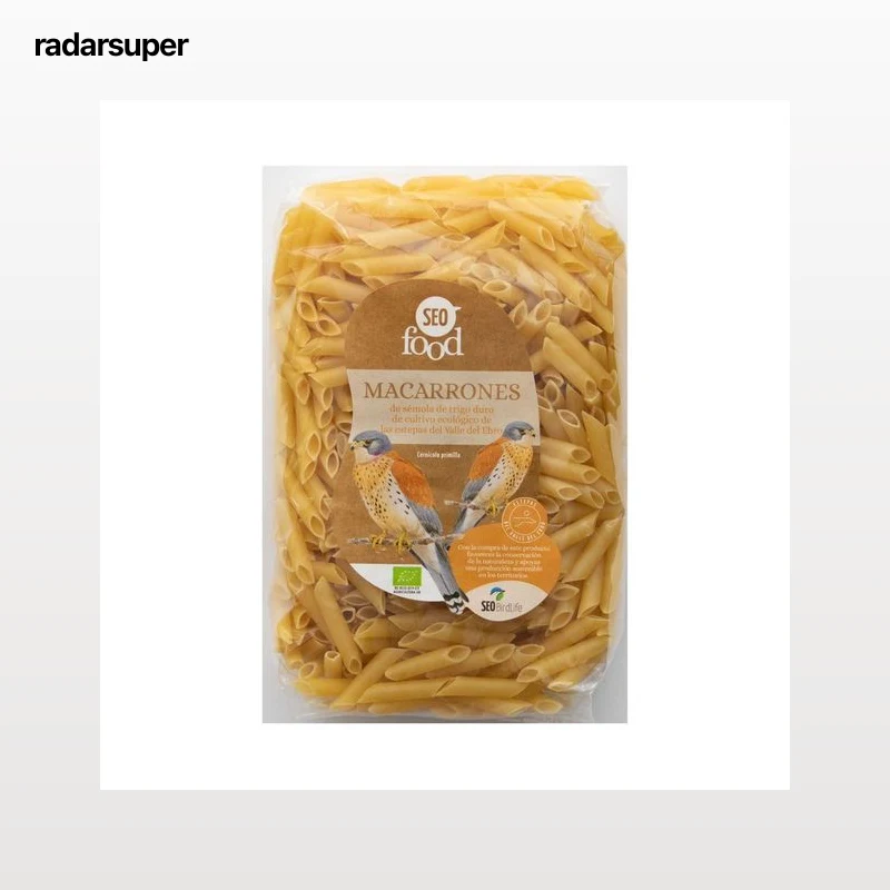 SEO FOOD Macarrones de semóla de trigo duro ecológico 500 g.