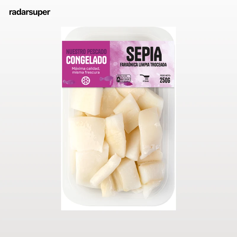 Sepia faraónica limpia troceada 250g