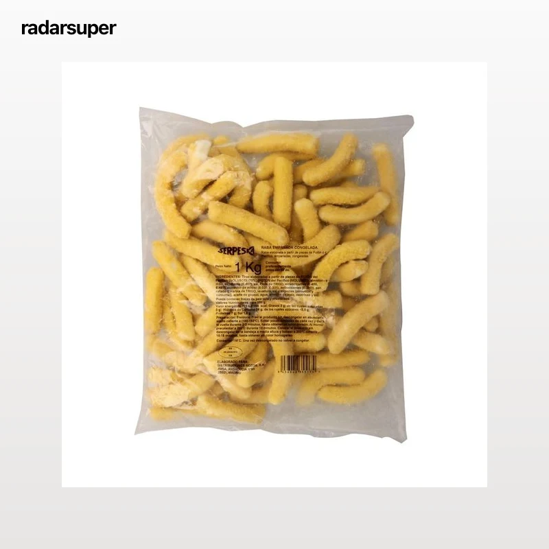 SERPESKA Rabas de calamar, empanadas y ultracongeladas 1000 g (P.N).