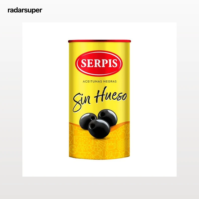 SERPIS Aceitunas negras sin hueso lata 150 g.