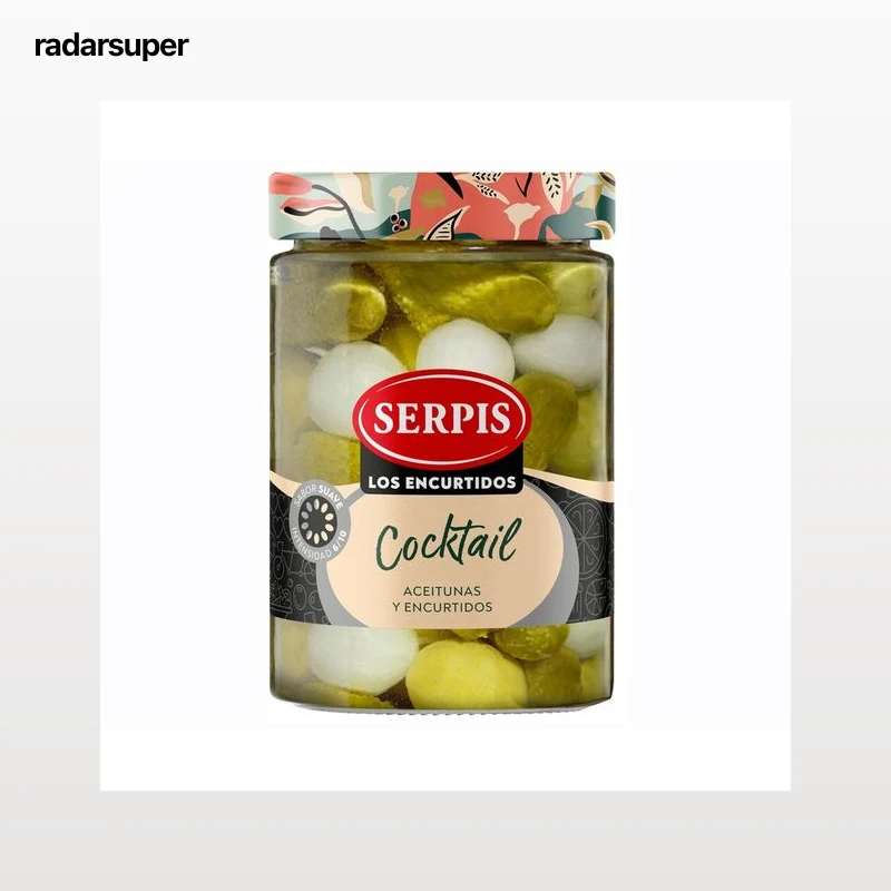 SERPIS Cocktail de aceitunas y encurtidos 180 g.