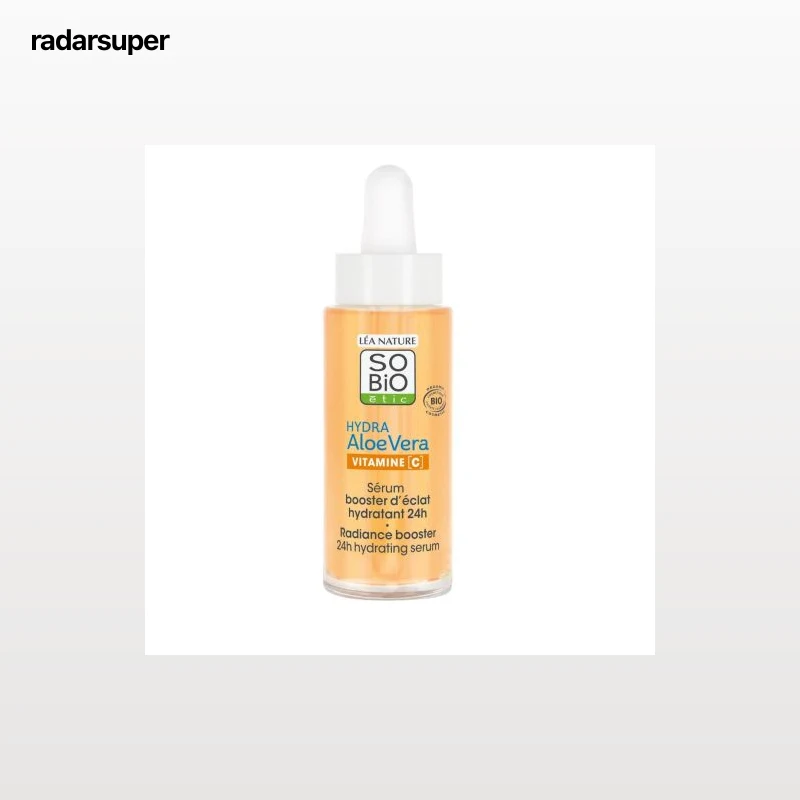 Sérum facial hydra aloe vera vitamina C ecológico Sobio 30 ml.