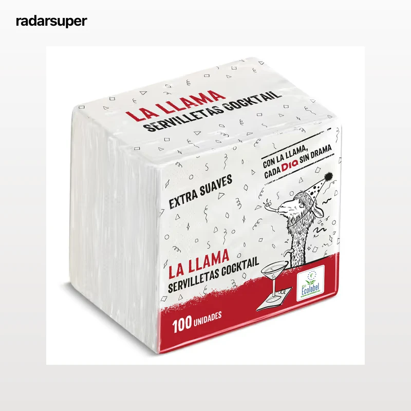 Servilletas cocktail 2 capas Dia La Llama bolsa 100 unidades