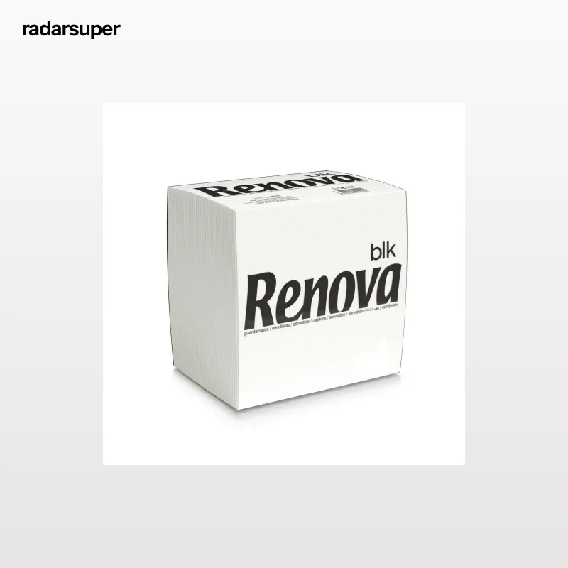 Servilletas de 2 capas de papel 23x23 cm RENOVA 90 uds - Blancas