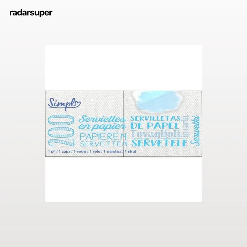Servilletas de papel 1 capa 29x30 cm SIMPL 200 unid. - Blancas